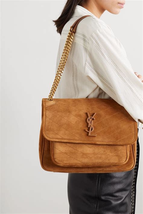 ysl brown suede clutch|Saint Laurent Handbags for Women .